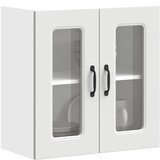 Maison Chic Kuhinjska stenska omarica - Kuhinjska omarica s steklenimi vrati Kalmar bela iu1363, (22063864) | Shoptok.si