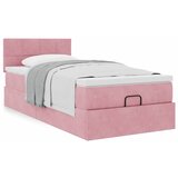  Otomanski okvir kreveta s madraca ružičasti 80x200cm baršunasti | shoptok.hr