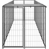  Pasji boks črn 6,05 m² jeklo - - črna - 39.55 - 550 x 110 x 110 cm - 2025- | Shoptok.si