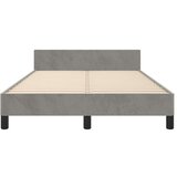  Posteljni okvir z vzglavjem svetlo siv 120x200 cm žamet, (20739291) | Shoptok.si