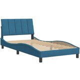  Okvir za krevet s uzglavljem plavi 100x200 cm baršunasti | shoptok.hr