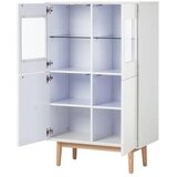 home24 VISOKA KOMODA, bela, barve hrasta | Shoptok.si
