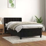 Box spring krevet s madracem crni 90x200 cm baršunasti Cijene