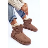 Boto Women's Padded Snow Boots With Embellishment Dark Beige Siriol | shoptok.hr