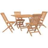  Vrtni set 5 kom. Smeđa Čvrsto teak drvo | shoptok.hr