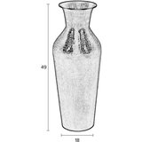 White Label Črna jeklena visoka vaza (višina 49 cm) Dunja – | Shoptok.si