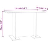  Blagovaonski stol bijeli i boja hrasta 110 x 60 x 75 cm iverica | shoptok.hr