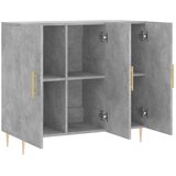  Komoda siva boja betona 90x34x80 cm od konstruiranog drva | shoptok.hr