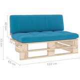  Vrtni srednji kavč iz palet impregnirana borovina, (20971633) | Shoptok.si