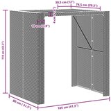 vidaXL Vrtna miza z akacijevo ploščo siva 105x80x110 cm PE ratan | Shoptok.si