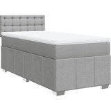  Krevet s oprugama i madracem svjetlosivi 100x200 cm od tkanine | shoptok.hr