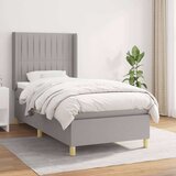  Box spring postelja z vzmetnico svetlo siv 100x200 cm blago, (20895070) | Shoptok.si