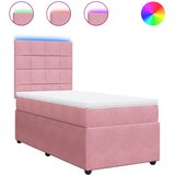 vidaXL spring krevet s madracem ružičasti 100x200 cm baršunasti | shoptok.hr