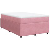  Krevet s oprugama i madracem ružičasti 120 x 190 cm baršunasti | shoptok.hr