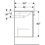 Geberit SELNOVA SQUARE 600 ORMARIĆ SA LAVABOOM 1 VRATA LAVA MAT GEBERIT | Eponuda.com