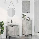 vidaXL Set namještaja za kupaonicu 3 pcs Beton siva 39.5 x 36 x 88 cm Cijene
