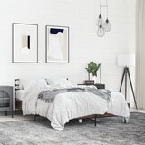 Maison Chic Posteljni okvir - Dvoposteljna postelja - Zakonska postelja rjav hrast 135x190 cm inženirski les in kovina-J14814, (21759237) | Shoptok.si