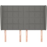  Uzglavlje s ušima tamnosivo 147x23x118/128 cm od tkanine | shoptok.hr