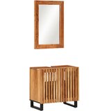  2-dijelni set kupaonskog namještaja od masivnog bagremovog drva | shoptok.hr