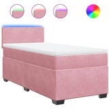 Box spring krevet s madracem ružičasti 80 x 200 cm baršunasti | shoptok.hr