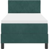 vidaXL Box Spring Krevet s Madracem Tamno Zelena 80x200 cm Baršun | shoptok.hr