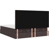 vidaXL Otomanski posteljni okvir z vzmetnicami rjav 180x200 cm blago | Shoptok.si