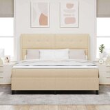 Box spring krevet s madracem Krema 180 x 200 cm tkanina | shoptok.hr