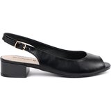 GOODIN Black elegant low-heeled sandals | Shoptok.si