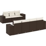  8-dijelni set vrtnih sofa s jastucima smeđi od poliratana | shoptok.hr