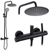 Rea Pršni komplet brez izliva s termostatom Lungo Black | Shoptok.si