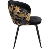 MID.YOU NASLANJAČ, les, kovina, tekstil črna, zlate barve | Shoptok.si