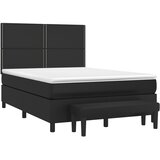 Krevet s oprugama i madracem crni 140 x 190 cm od umjetne kože | Eponuda.com