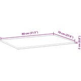  Ploča za radni stol s uljnim premazom 80x70x2 cm drvo bagrema | shoptok.hr