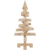 vidaXL Božična drevesa z stojalom Naravna 60 cm Trdna borovina | Shoptok.si
