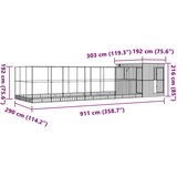  Kavez za ptice s produžetkom srebrni 911x303x216 cm čelični | Eponuda.com