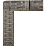  7-dijelni vrtni bistro set od poliratana s jastucima sivi - 190 x 90 x 75 cm Bez naslona za noge 6 | shoptok.hr