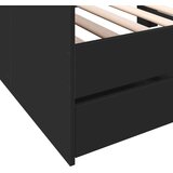  Dnevni krevet s ladicama crni 90 x 200 cm konstruirano drvo | shoptok.hr