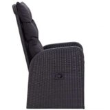  5-dijelni vrtni blagovaonski set s jastucima crni | shoptok.hr