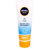 Nivea Sun UV Face Q10 Anti-Age SPF50 krema za sončenje proti gubam 50 ml unisex