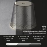 BRILO KIKI LED punjiva dodirna stona lampa, LED/2,6W/5V, IP44, 2600 mAh, srebrna | Eponuda.com
