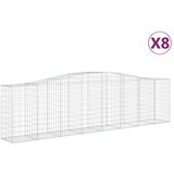  Lučne gabionske košare 8 kom 400x50x100/120cm pocinčano željezo | shoptok.hr