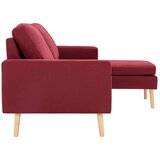 Trosjed od tkanine s tabureom crvena boja vina | shoptok.hr