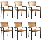  Vrtna garnitura - 7-dijelni vrtni blagovaonski set od bagremovog drva i metala - Dužina stola 140 cm 6 | shoptok.hr