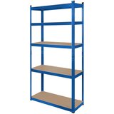 Rebel Metalna montazna polica 180x90x40cm 5x150kg plava RB-1251BL Slike
