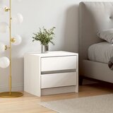 vidaXL Nočna omarica bela 40x31x35,5 cm trdna borovina | Shoptok.si