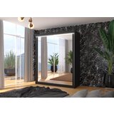 ADRK Klizni ormar s ogledalom i LED rasvjetom MORGAN 180 cm - CRNA | shoptok.hr