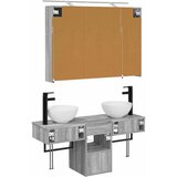  Set ormarića za kupaonicu 4 kom. Siva Sonoma Konstruirano drvo | shoptok.hr