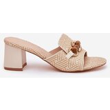 Boto Beige Women's Heels With Decoration Ovittole | shoptok.hr