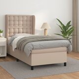  The Living Store Box spring postelja z vzmetnico kapučino 90x190 cm umetno usnje - Box Spring Postelja, (21501175) Cene