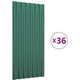 Krovni paneli 36 kom od pocinčanog čelika zeleni 80x36 cm | Eponuda.ba